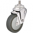 HAMMER CASTER 錘牌 腳輪940 BEA-UZ100-S3D20-鏈球不銹鋼緩沖墊E螺紋M12導(dǎo)電氨基125mm線徑2.3