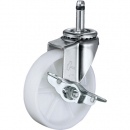 HAMMER CASTER 錘牌 腳輪4415KN100-鏈球插入凸臺SP付尼龍車