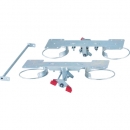 日本中山 TRUSCO   100JRS-4   　プレス製臺(tái)車　ドンキーカート用リング式ストッパー　自在４輪用