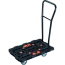 日本中山TRUSCO  BT700J5H-E100T  連接式樹脂平臺車甲殼蟲700X450自如5輪拆裝式手柄固定釬焊