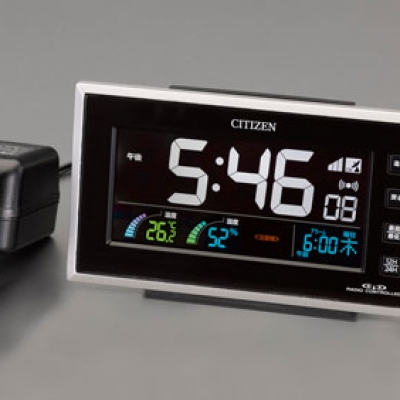 喜一 ESCO EA798CG-56 78x138x45mm[電波]置時(shí)計(jì)(AC電源) 廣州藤野代理