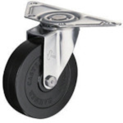HAMMER CASTER 錘牌 腳輪 220E-R75 H0428全不銹鋼角E型自由橡膠車(chē)75mm
