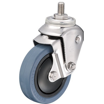 HAMMER CASTER 錘牌 腳輪940 SEA-FR100S332-鏈球不銹鋼靠墊E螺旋M12橡膠100mm線徑3.2