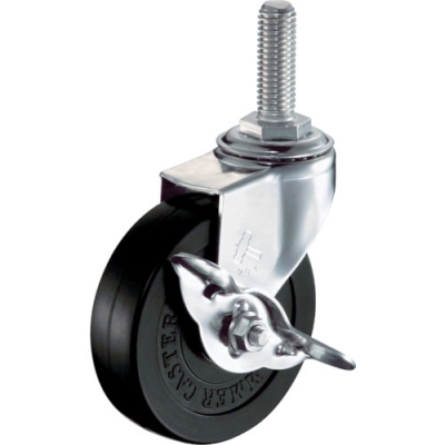HAMMER CASTER 錘牌 鏈球腳輪 315 EA-R75-BAR01-鏈球EA系列全不銹鋼自在SP付橡膠車(chē)75mm
