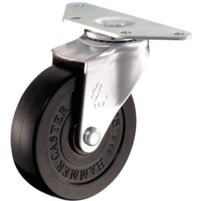 HAMMER CASTER 錘牌 鏈球腳輪 220S0E-R65-鏈球全不銹鋼角E型自由橡膠車65mm