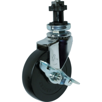 HAMMER CASTER 錘牌 452EN-R100-ABAR01-鏈球E型管插入38mm用自由SP付橡膠車100mm