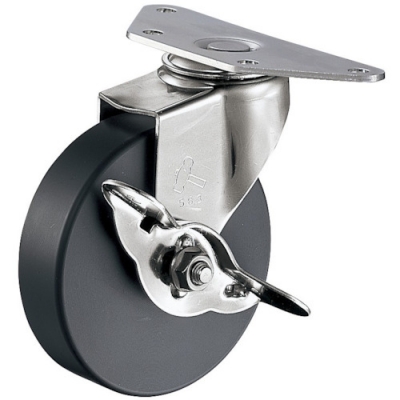 HAMMER CASTER 錘牌 251E-MC65H0428鏈球全不銹鋼角E型自由SP付MC尼龍車65mm