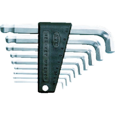 KTC 京都 HLDS 2009-KTC球點L型標準六角棒扳手套頭下短發[9本組]