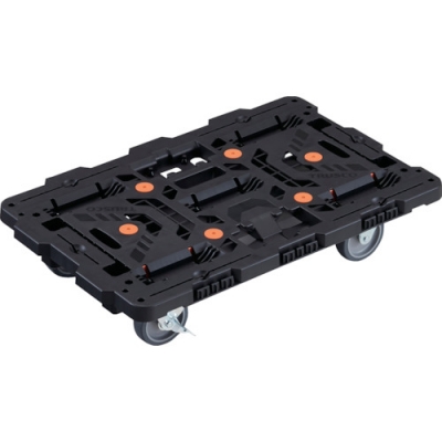 日本中山TRUSCO  BT700J3S2-E100  連接式樹脂平臺車甲殼700X450自在3輪內帶2輪擋塊