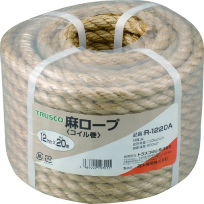 日本中山TRUSCO__R-1220 A__麻繩3個(gè)打線直徑12 mmX長(zhǎng)20 m